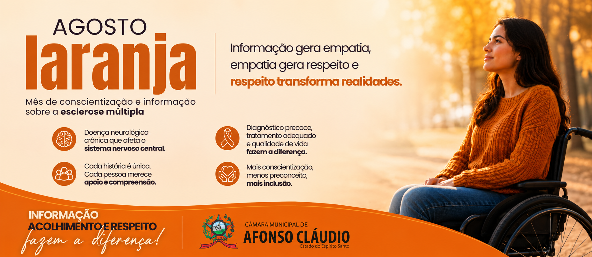 Agosto Laranja - Mês de Conscientização sobre a Esclerose Múltipla
